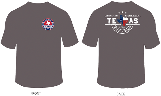 Short Sleeve T shirt cotton gray Texas theme